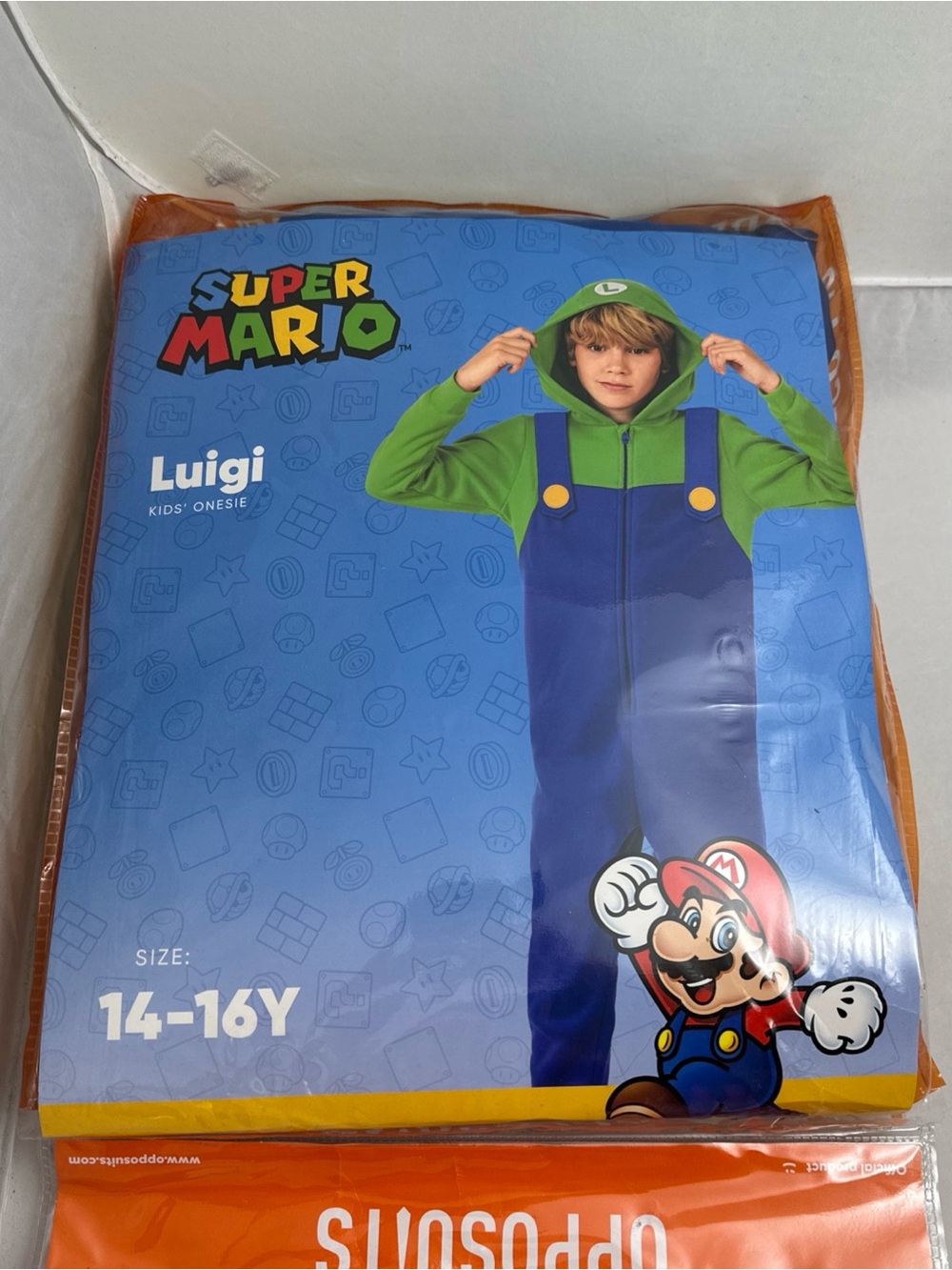 OppoSuits Luigi Blue and Green Kids Onesie